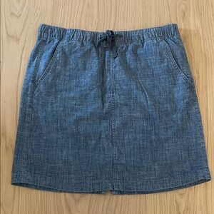 L.L. Bean Chambray Blue Mini Skirt